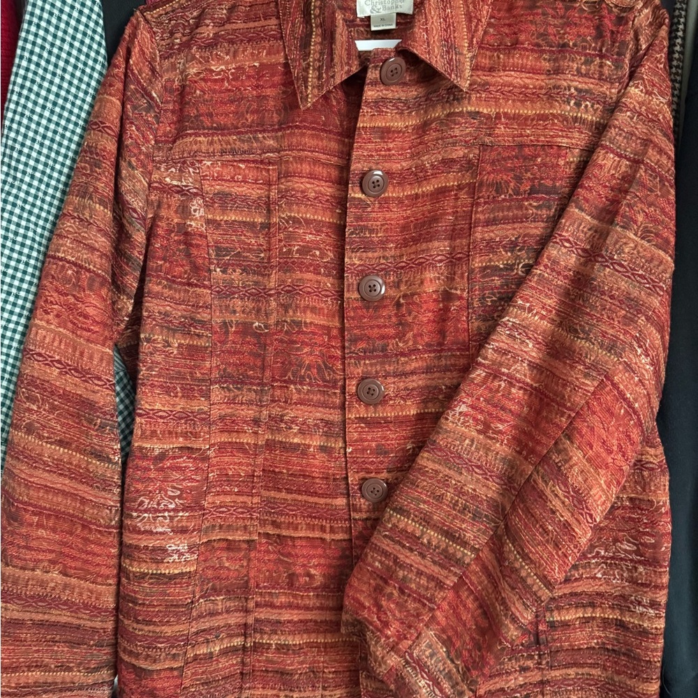 Vintage Christopher & Banks Textured Red Jacket
